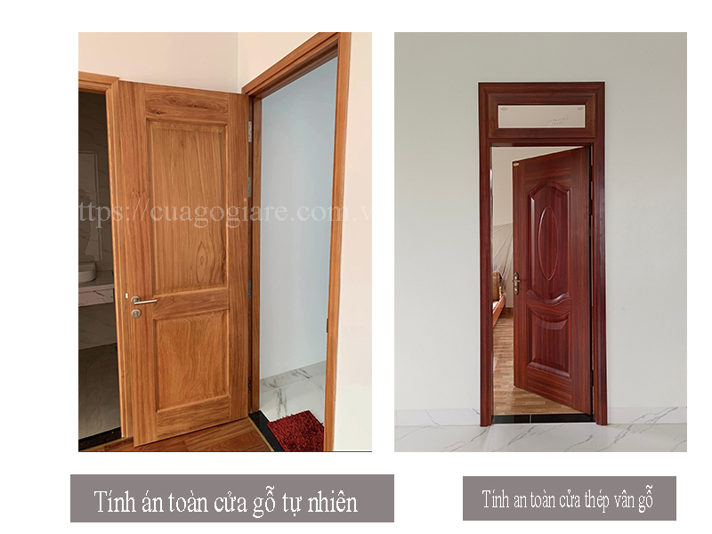 so sánh cửa thép vân gỗ và cửa gỗ tự nhiên 