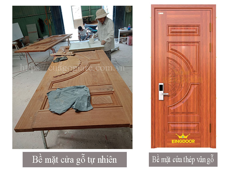 So sánh cửa thép vân gỗ và cửa gỗ tự nhiên