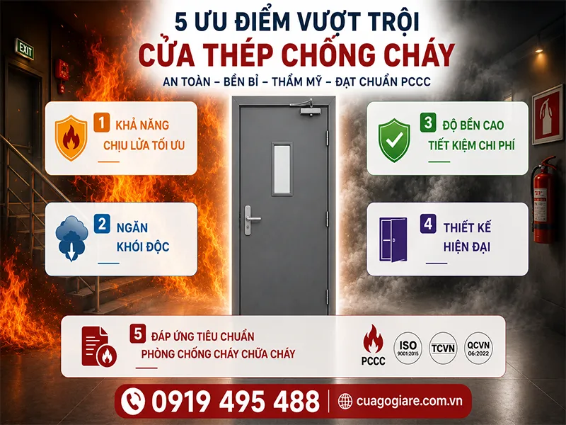 5 ưu điểm vượt trội của cửa thép chống chá